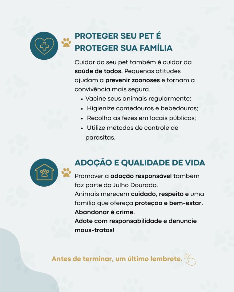 Slide: proteger seu pet é proteger sua família